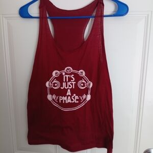 Women's Burgundy Graphic Tank Top